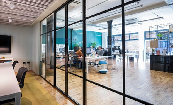 partitioning with glass