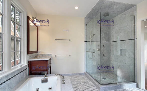 درب شیشه فریم لس