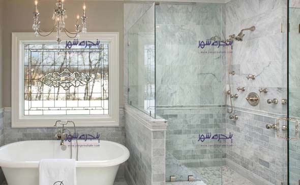 درب شیشه ای حمام