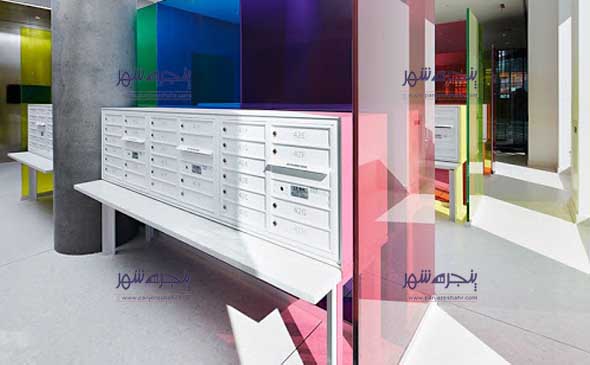 پارتیشن شیشه ای رنگی