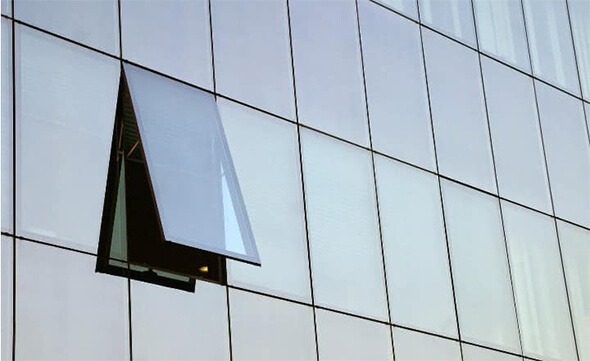 نمای شیشه ای کرتین وال فریم لس
